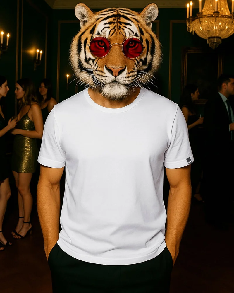 bewakoof Men's White T-shirt